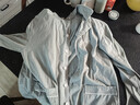 纯棉睡衣男秋冬开衫纯色高级开衫家居服睡衣长袖 浅蓝色 XXL 实拍图