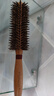 Creative art卷发梳子女男内扣梳猪鬃毛直发卷发梳木梳造型梳滚梳理发梳直纹款 实拍图