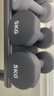 Keep彩色浸塑哑铃男士健身家用器械肌肉塑形墨灰色 5kg*2 实拍图