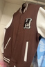优衣库童装男童女童高弹力快干运动茄克外套夹克481378 38 深褐色 130 实拍图