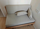 源氏木语实木沙发床现代简约多功能可折叠床北欧风小户型客厅两用双人沙发 1.25m山毛榉原木色(米白) 实拍图