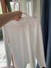 拇指白小T李乃文同款二代长袖T恤男秋季纯棉纯色百搭打底衫 皓白 XL 实拍图