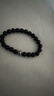 普陀山黑曜石手串足银饰六字箴言五行补水男士手串转运珠护身生日礼物 实拍图