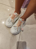 李宁热断码女童鞋子2025春秋新款儿童小白鞋中大童女孩运动老爹鞋 粉红(升级款) 34 实拍图