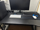 甄严选电脑桌台式电竞桌椅套装组合桌子办公家用桌学习桌书房书桌写字桌 【黑架+黑碳纤纹面】单桌120*60 实拍图