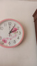 北极星（POLARIS）挂钟 时尚创意客厅钟表 简约石英钟2842粉樱花30cm 实拍图