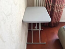 家用折叠桌户外便携学习桌简易小型餐桌阳台饭桌书桌升降电脑桌子 象牙白66*45*54/64/72cm 实拍图