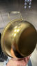 【韩剧同款】加厚不锈钢干锅海鲜锅火锅金色平底浅锅双耳锅泡面锅 单人款19cm【金色】双柄汤锅 实拍图