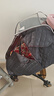 婴儿车保暖罩秋冬遛娃神器挡风罩加厚款防寒防风罩宝宝推车雨罩 大号推车用-灰色三层夹棉保暖罩 有棚能用（可双向+大开口出入） 实拍图