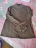 真维斯（JEANSWEST）德绒打底衫女装秋冬季长袖t恤上衣服加绒保暖加厚内搭半高领秋衣 咖啡 纯色 L 实拍图