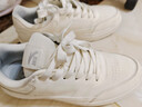 安踏男鞋板鞋小白鞋子男士运动鞋秋冬季减震皮面防泼水休闲百搭鞋 【厚底8065】象牙白/芯片灰-1 45 (280mm) 实拍图