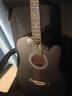 维卡斯（WEIKASI）民谣吉他初学者木吉他单板新手入门练习琴guitar吉它学生男女乐器 41英寸纯黑色+礼包【进阶推荐】 实拍图