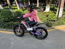 凤凰山地自行车男女变速山地车碟刹青少年儿童自行车学生单车 星际 粉紫【变速+三刀轮】 22寸【适合130-170cm】 实拍图