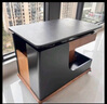 法莎蒂政府补贴客厅边几可移动沙发边桌意式极简边柜小推车茶几置物架 BJ3023【黑+胡桃色】.可移动小推车边几 实拍图