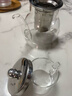 沁心茶壶套装玻璃家用煮泡茶耐热加厚耐高温烧水壶茶水分离养生壶 沁心钢漏壶600ML+2耐热杯100ML 实拍图