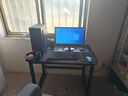 馨美凯电脑桌台式家用简易书桌办公桌简约现代工作台租房卧室学习写字桌 【单桌1.6cm厚桌面】黑架+碳纤色 长100cm*宽60cm*高74cm 实拍图