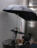 电动车遮阳雨伞快拆可折叠电瓶车雨棚蓬防晒挡雨踏板摩托车防雨伞 C支架【藏青海豚】加长-黑胶防晒 实拍图