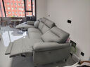 左右头层牛皮零靠墙电动功能沙发6013青云灰 3.08m 小四双电动 实拍图
