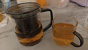 美斯尼 茶壶玻璃泡茶壶茶水分离加厚热带过滤茶具办公家用分茶器泡茶器 墨客一壶二杯 实拍图