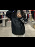 adidas休闲简约三条纹梭织立领夹克外套男装秋季阿迪达斯三叶草   黑色（推荐选大一码）   M 实拍图