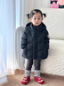 巴布豆（BOBDOG）金标短款儿童羽绒服男女中小童2025冬季新款防风加厚A类95绒外套 黑色 【防风门襟款】 80 推荐【身高60-70cm】 实拍图