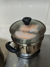 爱仕达（ASD）汤锅 304不锈钢小蒸锅 带蒸屉炖煮锅 20CM燃气电磁炉通用奶锅B1-Z 实拍图