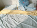 南极人（Nanjiren）牛奶绒被套200x230cm冬季加绒床单被罩单人珊瑚法兰绒床上四件套 婴儿蓝+奶昔黄【双面绒更保暖】 单件被套 200cm*230cm 实拍图