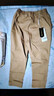 罗蒙儿童裤子男童女童2025春款休闲校园服直筒裤 卡其色松紧长裤 150 实拍图
