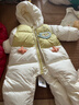 巴拉巴拉童装婴儿连体衣羽绒服假两件宝宝衣服冬装外出男童女童保暖厚时尚 白黄猫头鹰-白鸭绒 208425120217 80 cm-充绒量92g 实拍图