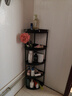 霓峰卫生间置物架落地厕所墙角收纳三角架卫浴生活用品洗澡间浴室架子 大号雅典黑-五层【落地款】 实拍图