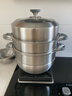 京东京造 蒸锅 家用304不锈钢汤锅加厚炖蒸煮一体燃气灶家用 三层28cm 实拍图