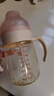 好孩子（gb）吸管奶瓶 大宝宝一岁以上3-6岁PPSU耐摔宽口径大容量带手柄直饮杯 【粗管直管吸嘴】藕粉18月+ PPSU 240ml（小奶量适用） 实拍图