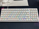 RK98 机械键盘有线键盘游戏键盘100键98配列RGB背光电脑键盘热插拔键线分离白色青轴 实拍图