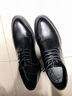 戈耐男士内增高男鞋正装皮鞋男商务休闲鞋真皮增高鞋男英伦德比鞋子男 黑色【增高 8cm】真牛皮 四季款 43 码(265MM) 实拍图