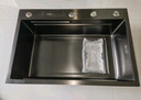 卡莎蒂5.0加厚水槽大单槽厨房水槽304不锈钢洗菜盆一体盆压纹集渣盆四孔 5.0加厚【68*46cm】4孔集渣-满配 实拍图