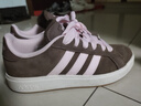 adidas「面包鞋」GRAND COURT BASE 00s休闲低帮板鞋男女阿迪达斯   岩层深土地棕/清澈粉/汉玉白   37 实拍图