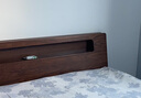 源氏木语全实木床北欧风小户型卧室家具橡木床现代简约主卧1.5m1.8m双人床 胡桃色低铺夜光床斜靠版【橡木】 1800mm*2000mm  框架结构 实拍图