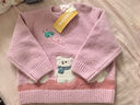 巴拉巴拉婴儿毛衣宝宝儿童毛衫男童女童2025新款冬装圆领线衫萌趣时尚上衣 奶白10504 90 实拍图