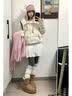 趣米乐韩版白色波点潮流棉服女秋冬季新款加厚羽绒面包服保暖棉袄子外套 白色 M 实拍图