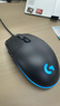 罗技（G）G102第二代游戏鼠标 RGB流光灯效鼠标 轻量化  游戏级8000DPI传感器 黑色 200-8000DPI 实拍图