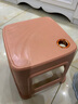 网红塑料凳子30.5cm客厅防滑凳餐桌凳简约可摞叠便携凳浴室凳 粉色【两种款式随机发】 （一个装） 实拍图