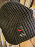 红蜻蜓帽子男士冬季毛线帽加绒保暖棉帽户外骑车防寒防风护耳帽针织冷帽 黑色套装（帽子+脖套） 实拍图