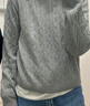 优衣库女装可机洗纽花针织连帽套头衫/25秋冬新款478871 06 铅灰色 M /160/84 实拍图