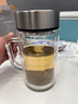 京东京造 茶杯 双层玻璃茶水分离泡茶咖啡杯子带把手大容量500ml 实拍图