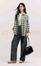 森马（Semir）[商场同款]长袖衬衫女中长款oversize春2025格纹上衣101125105007 实拍图
