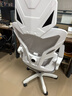 朗域轩品人体工学电竞椅人工力学座椅久坐护腰宿舍游戏电脑椅子可躺写字椅 【3级气杆】可后躺+乳胶-白灰 120-155度(含) 联动扶手 四向腰托 实拍图