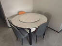 铭府世臻餐桌家用加厚岩板餐桌椅组合方圆两用餐桌813#【1.35米】一桌六椅 实拍图