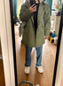 马登工装美式复古M51鱼尾风衣中长款连帽外套男军大衣派克服棉服秋冬 军绿色（版型较为宽松） L 实拍图