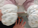 十月结晶新生儿脚套夹棉秋冬男女宝宝护脚套0-12个月婴儿软底鞋子 奈奈小兔粉 6-12个月 实拍图