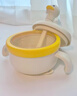 COOKSS宝宝辅食碗注水保温碗PPSU婴幼儿吃饭防摔恒温碗儿童餐具带吸管 实拍图